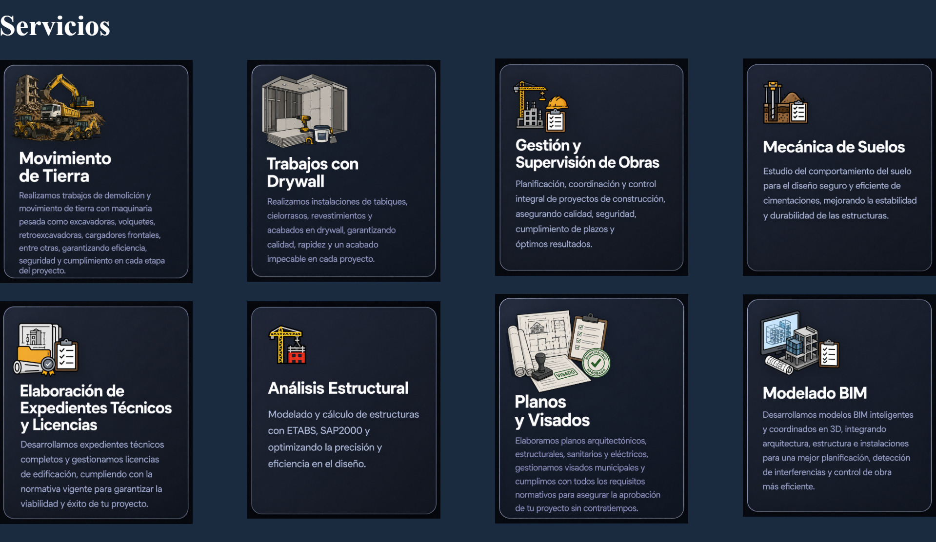 Servicios de ingeniería civil